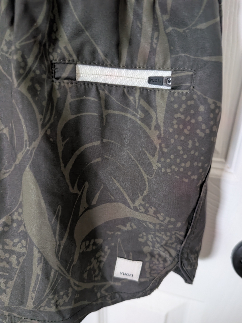 Vuori Olive Green Tropical Print Athletic Jacket